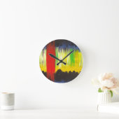 Afdrukmuur voor buitenstaander ronde klok (Huis)