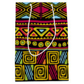 Afdrukontwerp voor Afrikaans kleurenpatroon Medium Cadeauzakje (Voorkant)