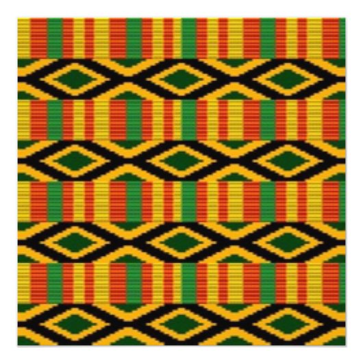 Afdrukontwerp voor Afrikaans multi-kleurenpatroon Foto Afdruk (Voorkant)