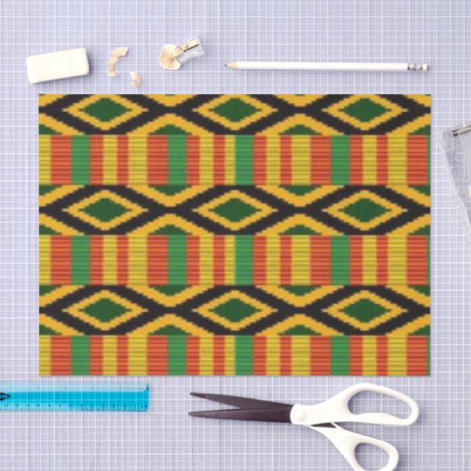 Afdrukontwerp voor Afrikaans multi-kleurenpatroon Tissuepapier (Craft)