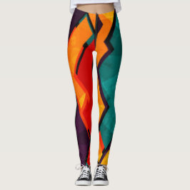 Afdrukontwerp voor Afrikaans multikleurenpatroon Leggings