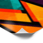 Afdrukontwerp voor Afrikaans multikleurenpatroon Poster (Hoek)