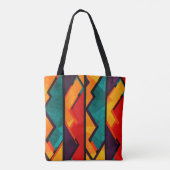 Afdrukontwerp voor Afrikaans multikleurenpatroon Tote Bag (Achterkant)