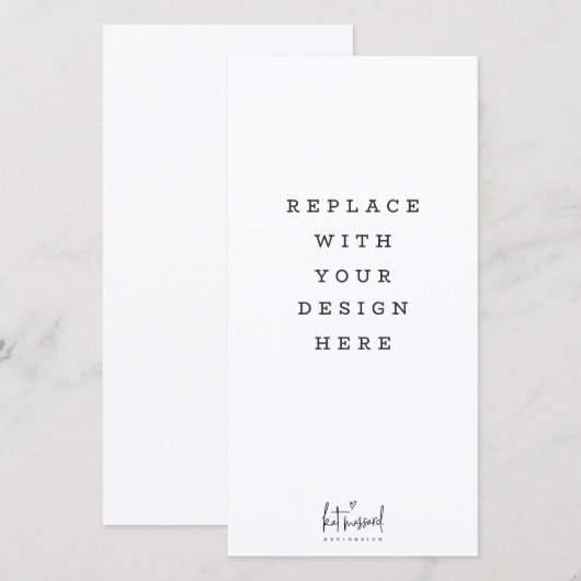 AFDRUKORDE 4 x 8-inch verticale hoge kaart (Voorkant / Achterkant)