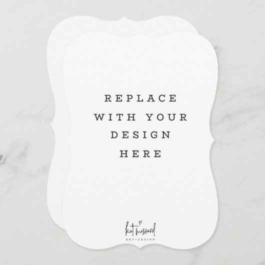 AFDRUKORDE 5 x 7-inch kaart Dicut Bracket edge (Voorkant / Achterkant)