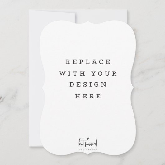 AFDRUKORDE 5 x 7-inch kaart Dicut Bracket edge (Voorkant)