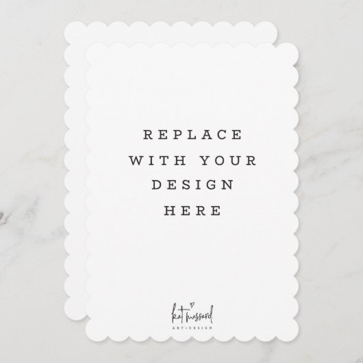 AFDRUKORDE 5 x 7-inch kaart Dicut Opgeroepen rand (Voorkant / Achterkant)