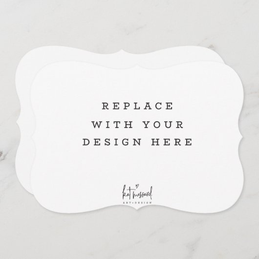 AFDRUKORDE 7 x 5-inch kaart Dicut Bracket edge (Voorkant / Achterkant)