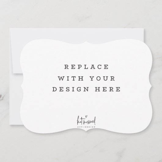 AFDRUKORDE 7 x 5-inch kaart Dicut Bracket edge (Voorkant)