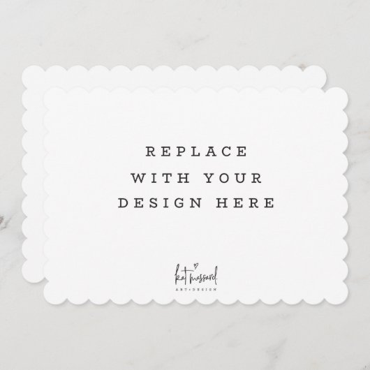 AFDRUKORDE 7 x 5-inch kaart Dicut Opgeroepen rand (Voorkant / Achterkant)