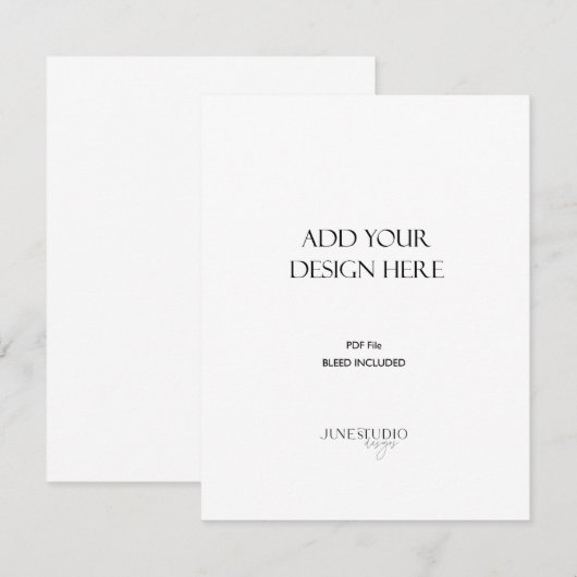 AFDRUKORDER 4.25x5.5" Portretkaart Kaart (Voorkant / Achterkant)