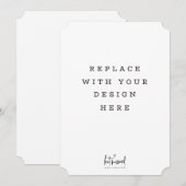 AFDRUKORDER 5 x 7 inch kaart Dicut Ticket rand (Voorkant / Achterkant)