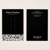 Afdrukpaneel met haarklemtoon visitekaartje (Voorkant /achterkant)