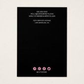 Afdrukpaneel met haarklemtoon visitekaartje (Achterkant)