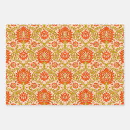 Afdrukpapier met geordende kleuren, Damaslaag Inpakpapier Vel