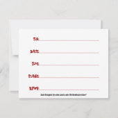 Afdrukpartij voor puppy Paw Kaart (Achterkant)