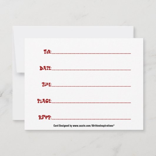 Afdrukpartij voor puppy Paw Kaart (Achterkant)