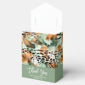 Afdrukpatronen van de vacht van safari-dieren Groe Bedankdoosjes (Geopend)