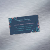 Afdrukpatroon Floral & Foliage Pet Paw Magnetisch Visitekaartje (Voorbeeld)