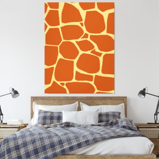 afdrukpatroon Giraffe Canvas Afdruk (Insitu (Slaapkamer))