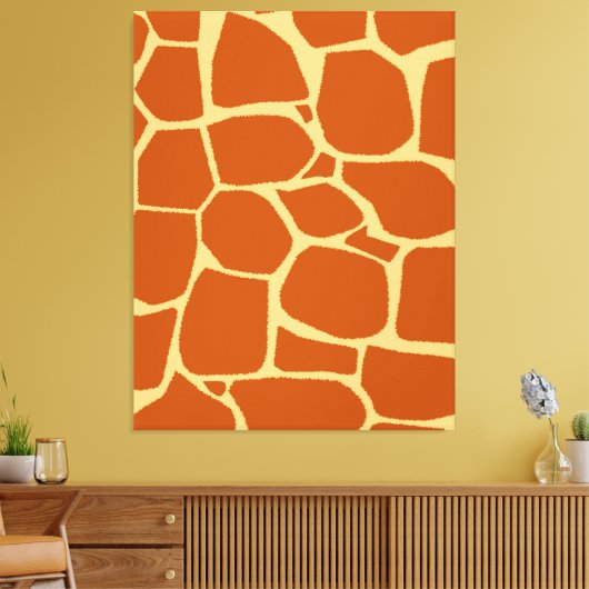 afdrukpatroon Giraffe Canvas Afdruk (Insitu (Woonkamer))
