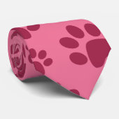 Afdrukpatroon lichtroze hondenrog stropdas (Opgerold)