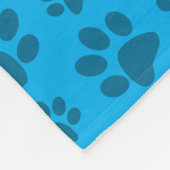 Afdrukpatroon met blauwe hondshaai fleece deken (Hoek)