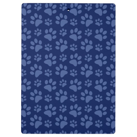 Afdrukpatroon navelblauwe hondenkoppen klembord (Achterkant)