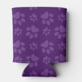 Afdrukpatroon Paarse hondenpootjes Blikjeskoeler (Achterkant)
