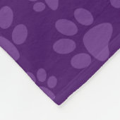 Afdrukpatroon Paarse hondenpootjes Fleece Deken (Hoek)