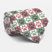 Afdrukpatroon rode en groene gecheckte dog  stropdas (Opgerold)