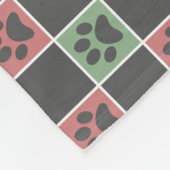 Afdrukpatroon rode en groene kerstcadeautjes fleece deken (Hoek)