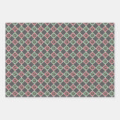 Afdrukpatroon rode en groene kerstcadeautjes inpakpapier vel (Voorkant 2)