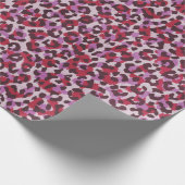 Afdrukpatroon rode paarse rode katheter cadeaupapier (Hoek)