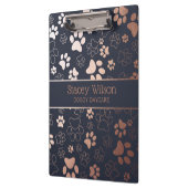 Afdrukpatroon roos Gold en marinewagentjes Klembord (Links)