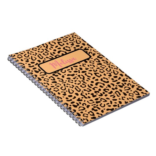 Afdrukpatroon van luipaard notitieboek (Rechterzijde)