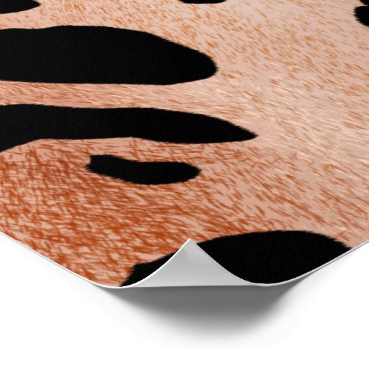 Afdrukpatroon van luipaard poster (Hoek)