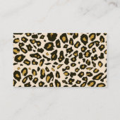 Afdrukpatroon van luipaard visitekaartje (Achterkant)
