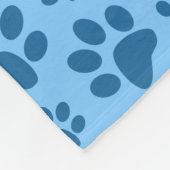 Afdrukpatroon van paasblauwe hondjes fleece deken (Hoek)
