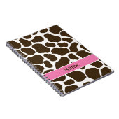 Afdrukpatroon voor persoonlijke naam Giraffe Notitieboek (Rechterzijde)