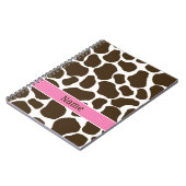 Afdrukpatroon voor persoonlijke naam Giraffe Notitieboek (Linkerzijde)