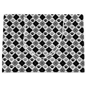 Afdrukpatroon zwart en grijs groot cadeauzakje (Voorkant)