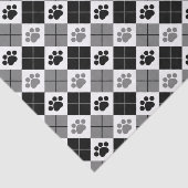 Afdrukpatroon zwart en grijs tissuepapier (Detail)