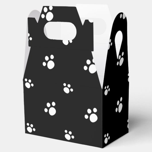 Afdrukpatroon zwart-wit-pop-uppagina's bedankdoosjes (Geopend)