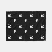 Afdrukpatroon zwart-wit-pop-uppagina's fleece deken (Voorkant (Horizontaal))