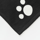 Afdrukpatroon zwart-wit-pop-uppagina's fleece deken (Hoek)