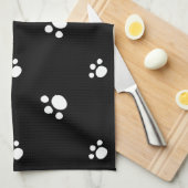 Afdrukpatroon zwart-wit-pop-uppagina's theedoek (Quarter Fold)