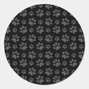Afdrukpatroon zwart-witwand ronde sticker