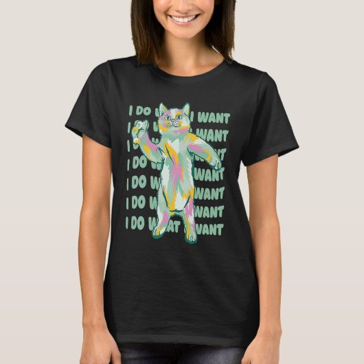 Afdrukplaat-danseringskat T-shirt (Voorkant)