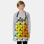 Afdrukplatterhanddruk Alles-over Afdrukprofiel Schort (Gedragen)